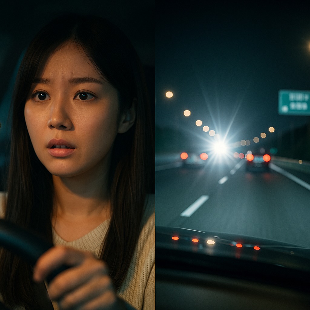 夜間開車視線模糊與對向車燈眩光問題｜鶯歌三峽配眼鏡觀察